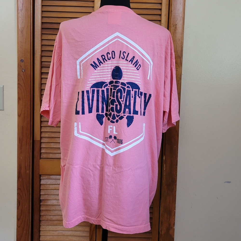 NWOT "Living Salty" Short Sleeve Tee Size XL - Picture 3 of 6